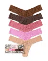 Hanky Panky 5-pack Low-rise Multicolor Lace Thongs In Hdpc