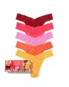 Hanky Panky Signature Original-rise Thongs, Set Of 5