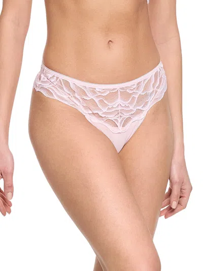 Hanky Panky Silhouette Floral Natural Thong In Pink