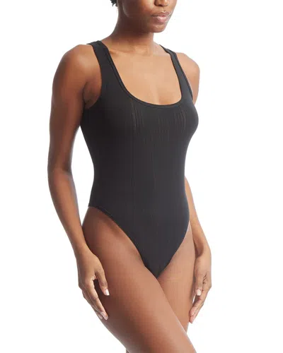Hanky Panky Square Neck Bodysuit In Black