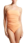 Hanky Panky Strapless Bandeau One-piece Swimsuit In Orange