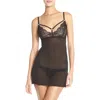 Hanky Panky Strappy Chemise & G-string In Black