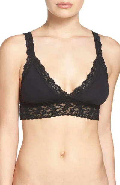 Hanky Panky Stretch Cotton Bralette In Black