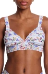 Hanky Panky Flower Crown Crossover Bralette Flower Crown In Flower Crown