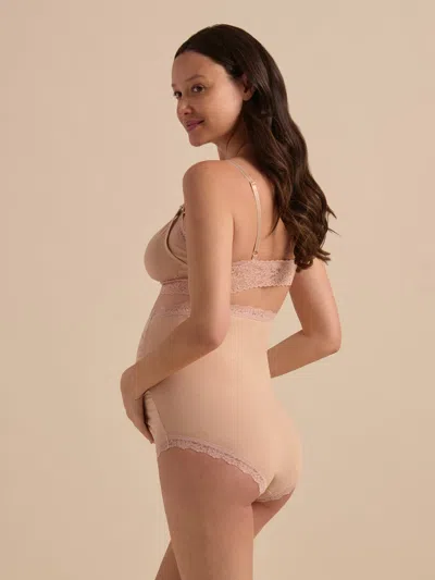 Hanky Panky Supima Cotton® Maternity Over The Bump Boyshort In Brown