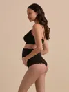 Hanky Panky Supima Cotton® Maternity Over The Bump Thong In Black