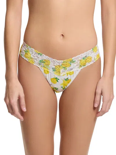 Hanky Panky Supima® Cotton Printed Low Rise Thong In Black