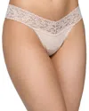 Hanky Panky Signature Lace Organic Cotton V-kini Panties, Basic Colors In Chai