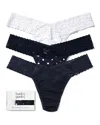 Hanky Panky Supimacotton Low-rise Thongs, Set Of 3 In Multi