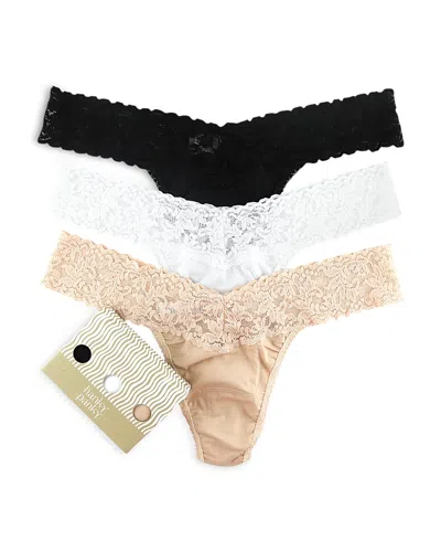 Hanky Panky Lace Low-rise Thong In Brown