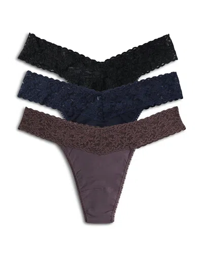 Hanky Panky Supimacotton Original-rise Thongs, Set Of 3 In Multi