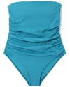 Hanky Panky Strapless Bandeau One-piece Swimsuit In Blue