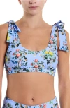 Hanky Panky Scoop Neck Swim Top In Thankful (blue)