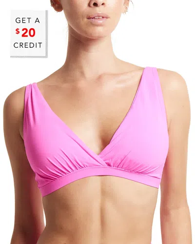 Hanky Panky Swim Wrap Bikini Top In Pink
