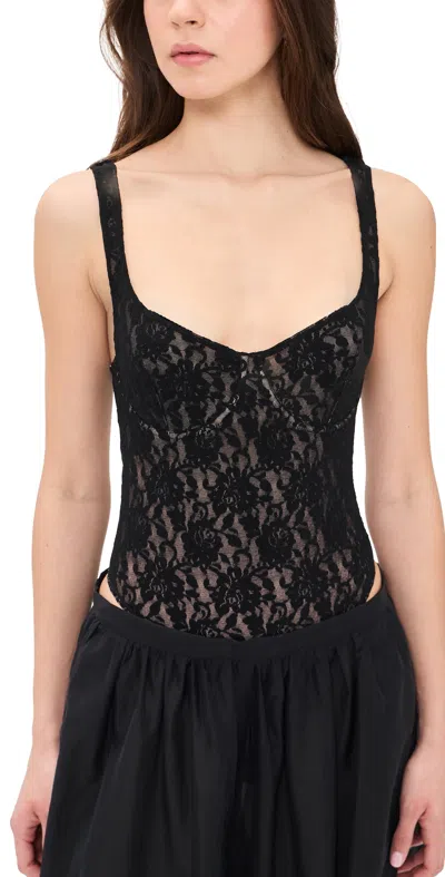 Hanky Panky Signature Lace Underwire Bodysuit In Black