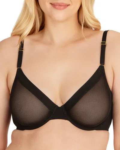 Hanky Panky Unlined Mesh Underwire Bra In Black