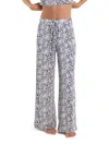 Hanky Panky Unwind Modal Drawstring Wide Leg Pant In Animal Print