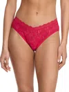 Hanky Panky V-front High Cut Thong In Red