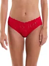 Hanky Panky Signature Lace V-front High Cut Briefs Red In Red