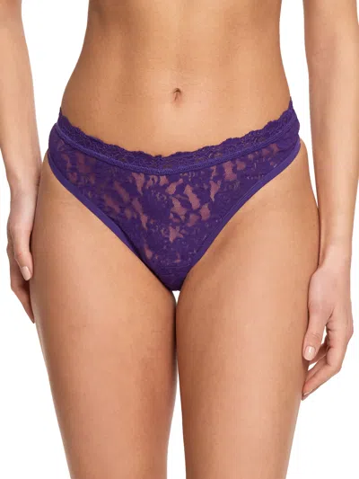 Hanky Panky V-front High Cut Thong In Purple