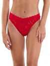 Hanky Panky V-front High Cut Thong In Red