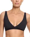 Hanky Panky V-front Plunge Bikini Top In Black