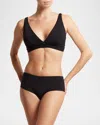 Hanky Panky V-front Plunge Bikini Top In Black