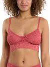Hanky Panky V-neck Retro Lace Bralette In Pink