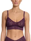 Hanky Panky V-neck Retro Lace Bralette In Purple