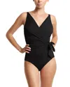 Hanky Panky Wide Strap Wrap One Piece Swimsuit In Black