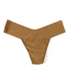 Hanky Panky Women's Breathe Soft Natural Rise Thong In Brown