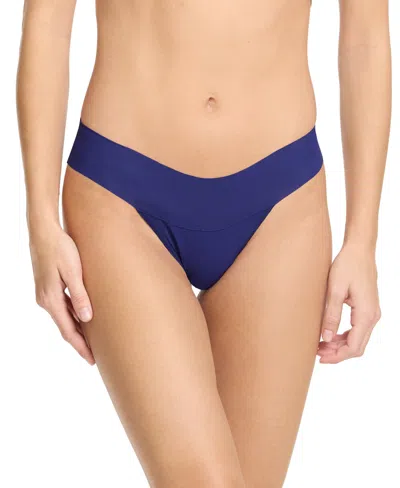 Hanky Panky Women's Breathe Soft Natural Rise Thong In Odyssey Blue
