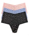 Shop Hanky Panky Women's Crossdyed Leopard Retro Thong Panty 3 Pack