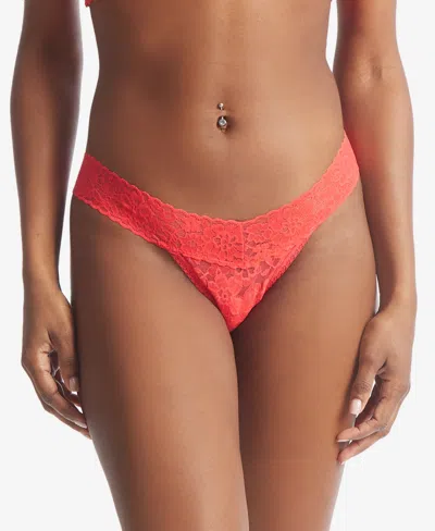 Hanky Panky Women's Daily Lace Low Rise Thong 771001 In Solar Energy Orange
