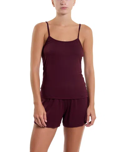 Hanky Panky Women's Dream Ease Cami Tap Short Set In Hickory Red