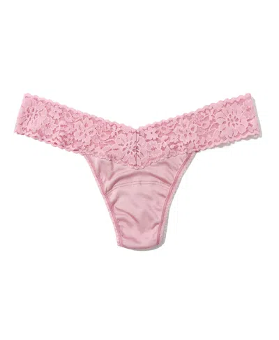 Hanky Panky Women's Dream Ease Low Rise Thong In Pink