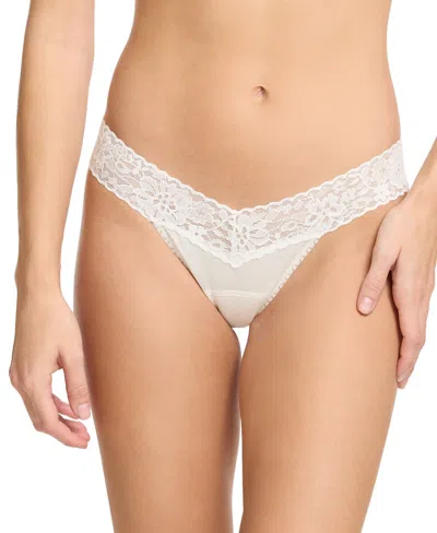 Hanky Panky Women's Dream Ease Original Rise Thong In Light Ivory