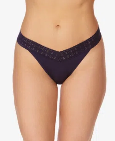 Hanky Panky Women's Dream Ease Original Rise Thong In Indigo