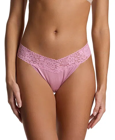 Hanky Panky Women's Dream Ease Original Rise Thong In Pink