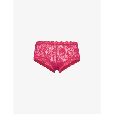 Hanky Panky Womens Evening Pour Signature Mid-rise Lace Boyshort Briefs