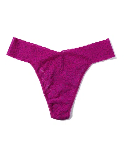 Hanky Panky Women's Leopard Lace Original Rise Thong Underwear 7i1101