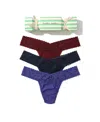 Hanky Panky Cotton Original Rise Thong Holiday 3 Pack Cracker