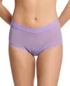 Hanky Panky Mesh Boyshort Panties In Grape Juice Purple