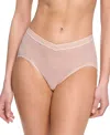 Hanky Panky Mesh High Cut French Brief In Chai