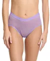 Hanky Panky Mesh High Cut French Brief In Grape Juice Purple