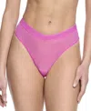 Hanky Panky Mesh High Cut Thong Panties In Pink