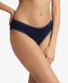 Hanky Panky Women's Move Calm Rouched Back Brief Underwear 2p2184 In Blackberry Crumble,waterfall Blue