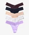 Hanky Panky Women's Original Rise 5 Pack Thong Underwear In Multi