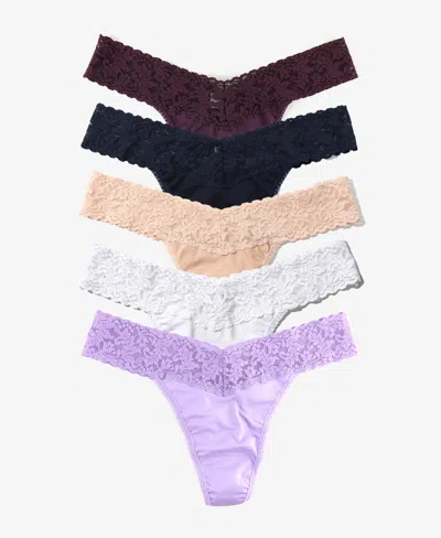 Hanky Panky Women's Original Rise 5 Pack Thong Underwear In Multi