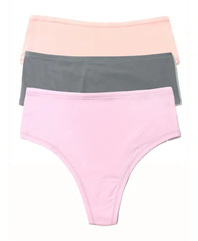 HANKY PANKY WOMEN'S PLAY STRETCH HI-RISE THONG 3 PACK